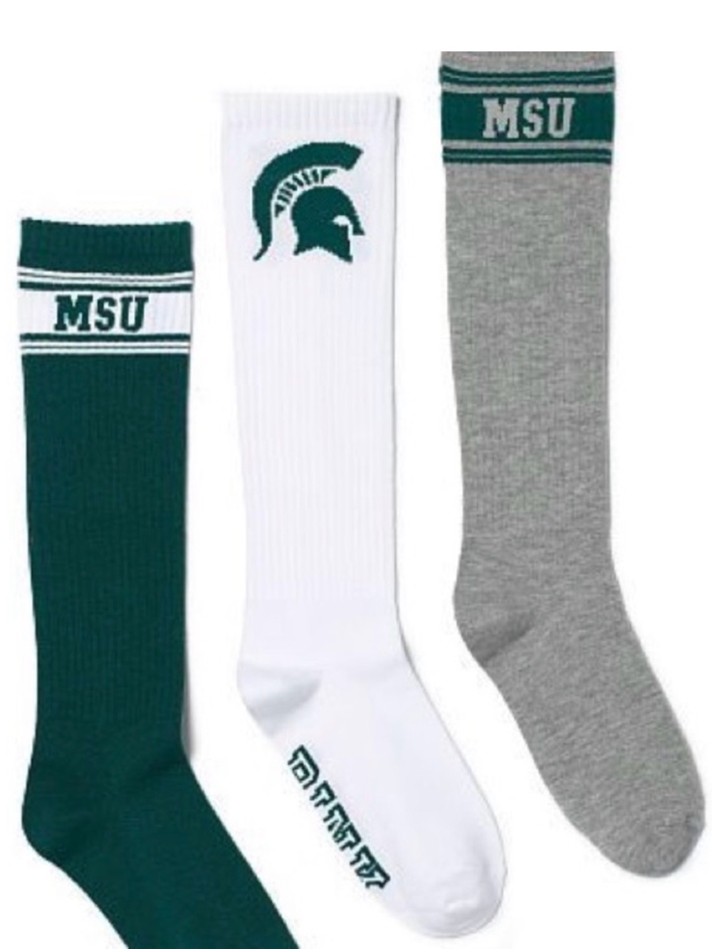 VS PINK Michigan State Knee High Socks